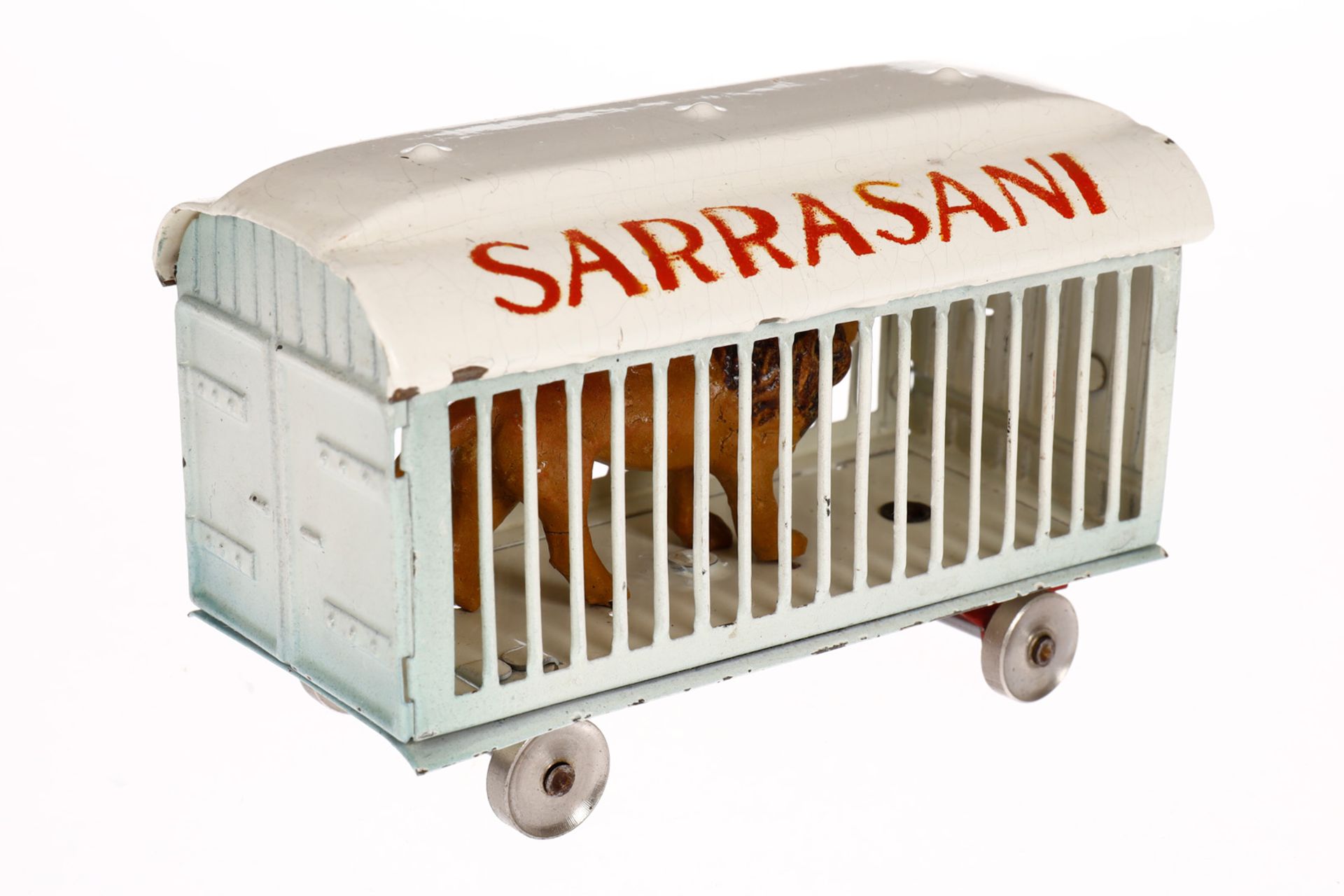 Märklin Sarrasani Tierwagen, HL, mit Löwe, LS und gealterter Lack, L 9,5, Z 2 - Bild 3 aus 4
