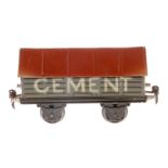 Märklin Zementwagen, Spur 1, HL, LS und gealterter Lack, L 19,5, Z 2-3