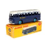 Dinky Toys Bus 283, blau/weiß, LS und Alterungsspuren, im tw besch. und NV OK, Z 2-3