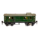 Märklin Gepäckwagen 12754, Spur 0, CL, mit Pfeifeinrichtung, 4 AT, 2 STH und Gussrädern, LS und