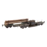 2 Märklin Tiefladewagen 1955, Spur 0, ÜL, L 31, Z 4