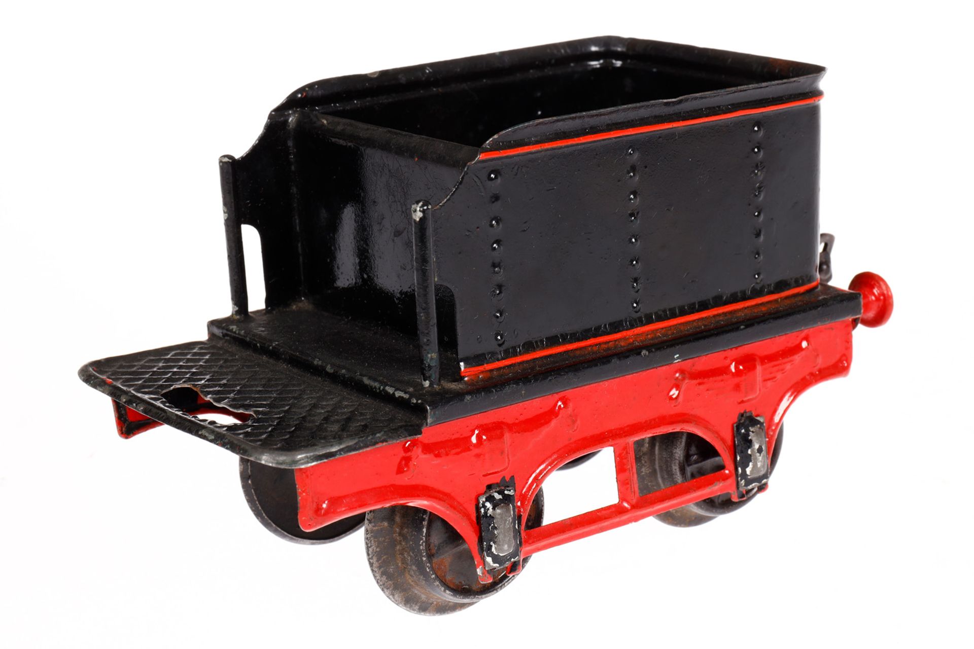 Märklin B-Dampflok 1021, Spur 1, uralt, Uhrwerk intakt, grün/schwarz, mit Tender, Schlüssel und 3 - Bild 5 aus 7