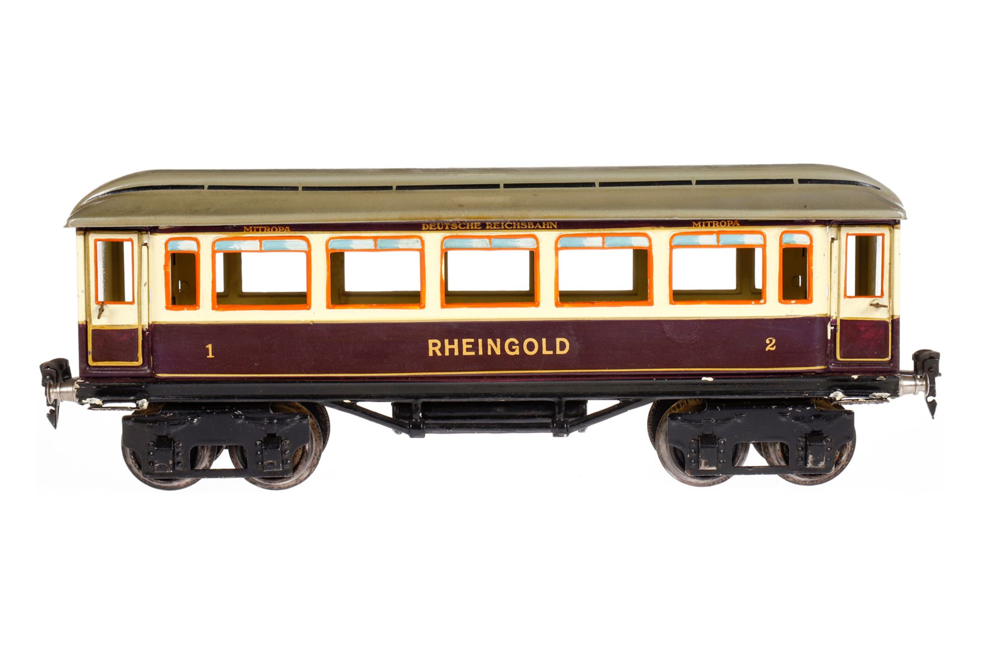 Märklin Rheingoldwagen 1894, Spur 1, HL, mit 4 AT, ohne Einrichtung und Scheiben, LS und