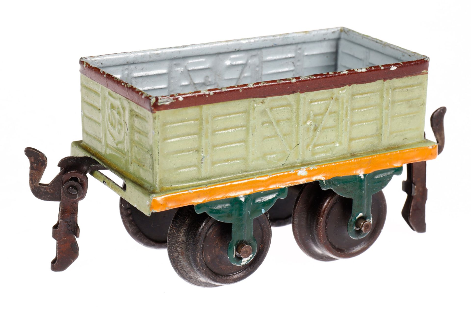 Märklin offener Güterwagen 1816, Spur 0, uralt, HL, LS und gealterter Lack, L 8, sonst Z 2 - Bild 2 aus 4