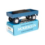 Märklin Anhänger 8012, blau, LS und Alterungsspuren, OK, Z 1-2