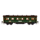 Märklin Personenwagen 1945 G, Spur 0, HL, mit Inneneinrichtung, 4 AT, Gussrädern, Schildern und