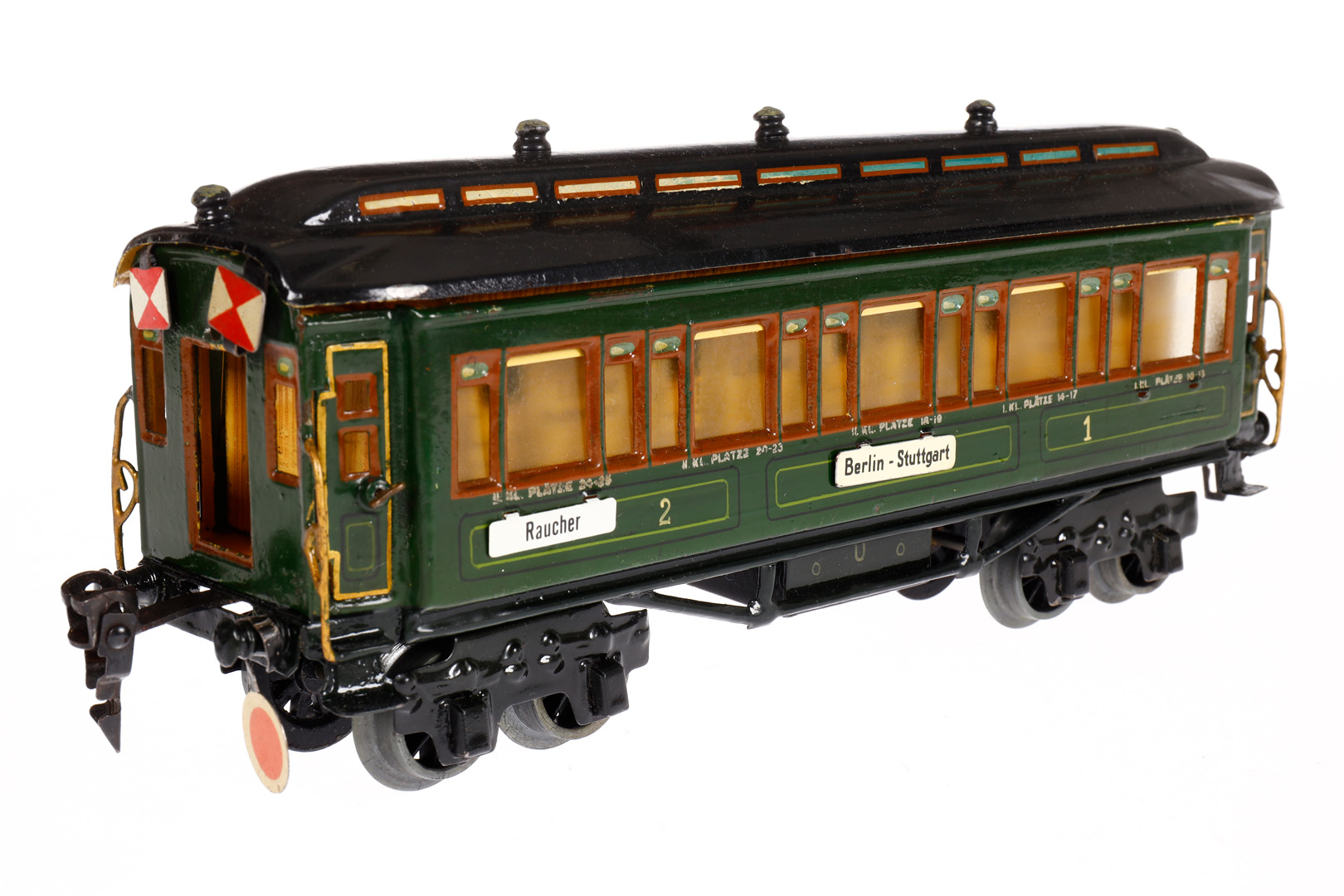 Märklin Personenwagen 1931 G, Spur 0, HL, mit Inneneinrichtung, 4 AT, Gussrädern, Nachbau- - Image 2 of 6