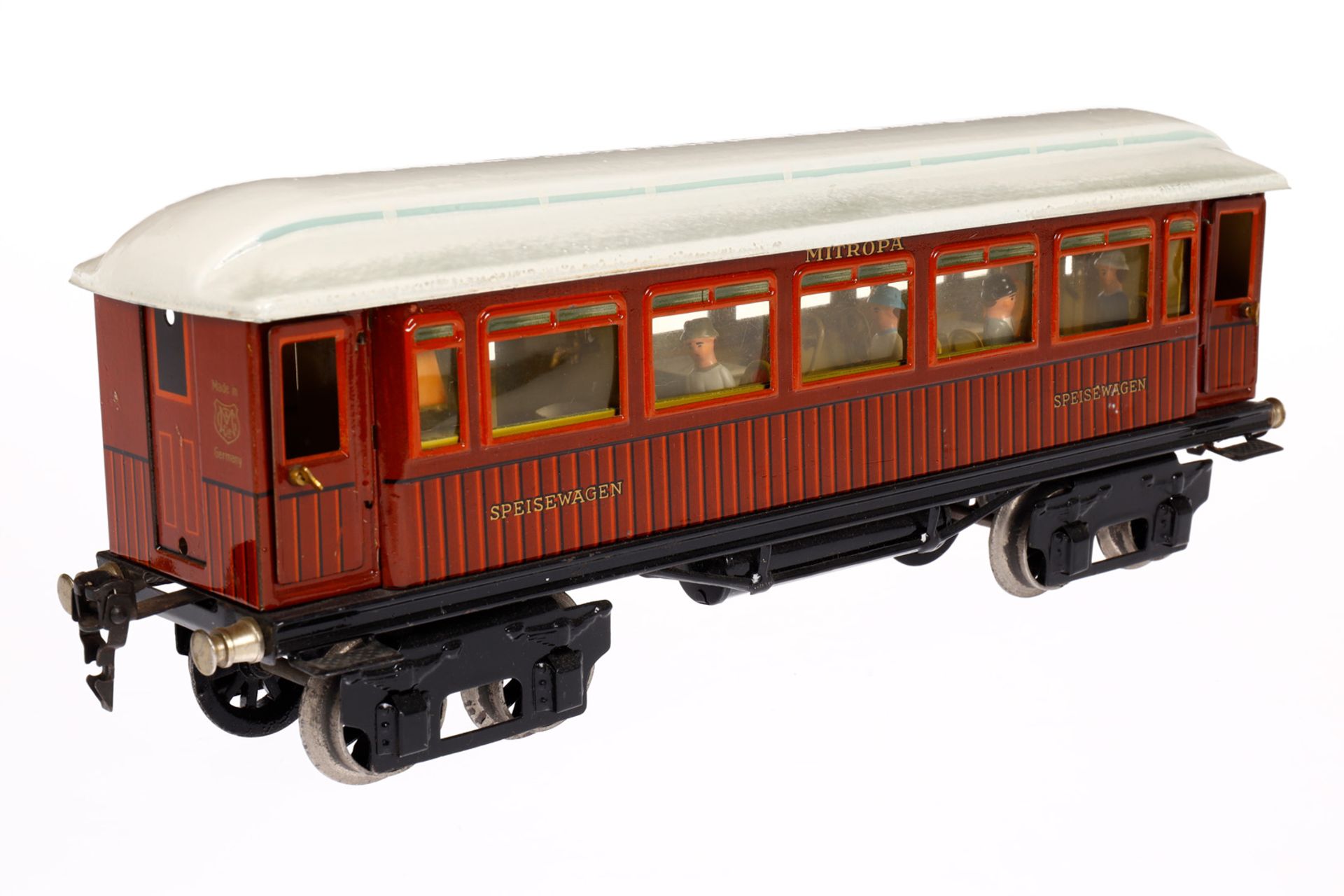 Märklin Mitropa Speisewagen 1888, Spur 1, CL, mit Inneneinrichtung, 4 AT, Gussrädern und Replik- - Bild 2 aus 5