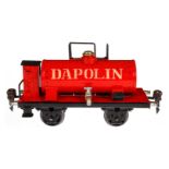 Märklin Dapolin Kesselwagen 1994, Spur 0, HL, mit BRH, LS tw ausgeb., gealterter Lack, L 16,5, sonst