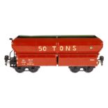 Märklin Großgüterwagen 1855, Spur 0, HL, LS und gealterter Lack, L 24,5, im leicht besch. OK, Z 2