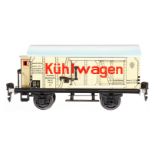 Märklin Kühlwagen 1793, Spur 0, CL, mit BRH und 2 STH, LS und gealterter Lack, L 18,5, im leicht