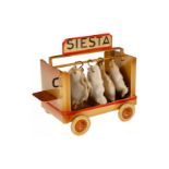 Kibri Siesta-Wagen 38/00/3, HL, mit Kissen, LS und Alterungsspuren, L 8, sonst noch Z 1-2