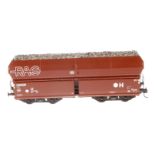 Eurotrain Schotterwagen, Spur 0, Kunststoff, braun, L 26,5, Z 2-3