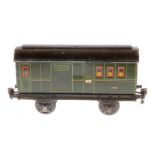 Märklin Post/Gepäckwagen, Spur 1, CL, LS und gealterter Lack, L 22,5, Z 3