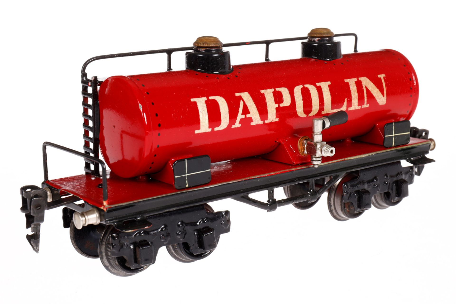 Märklin Dapolin Kesselwagen 1954, Spur 0, HL, LS, tw ausgeb., gealterter Lack, L 21,5, sonst noch - Bild 2 aus 4