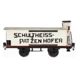Märklin Schultheiss-Patzenhofer Bierwagen 1988, Spur 1, HL, mit BRHh und 2 ST, LS und gealterter
