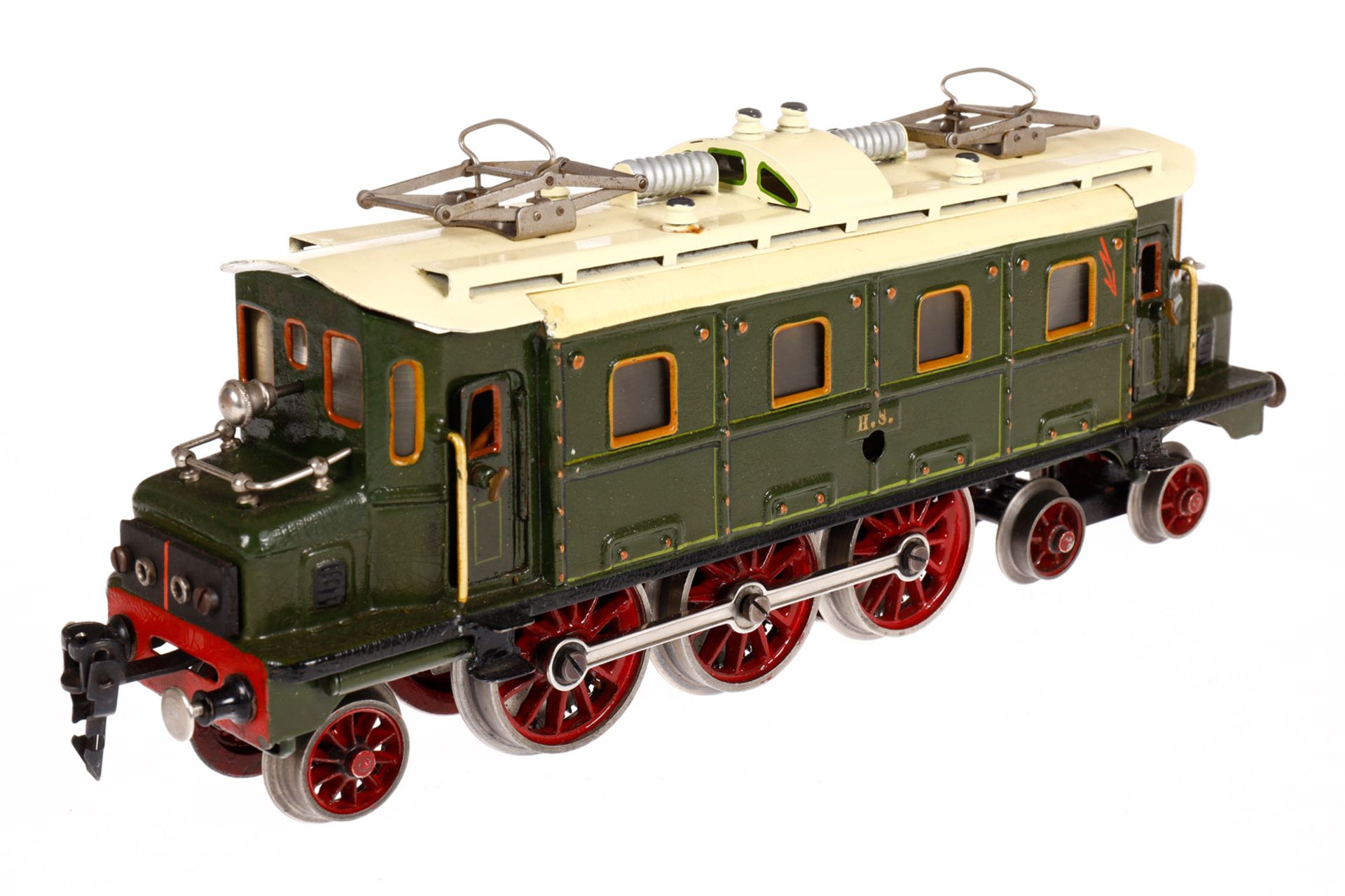 Märklin 2-C-1 E-Lok HS 66/13020, Spur 0, elektr., grün, mit 1 el. bel. Stirnlampe und - Bild 3 aus 7