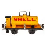 Märklin Shell Kesselwagen 1994, Spur 0, HL, mit BRH, LS tw ausgeb., gealterter Lack, L 16,5, sonst Z