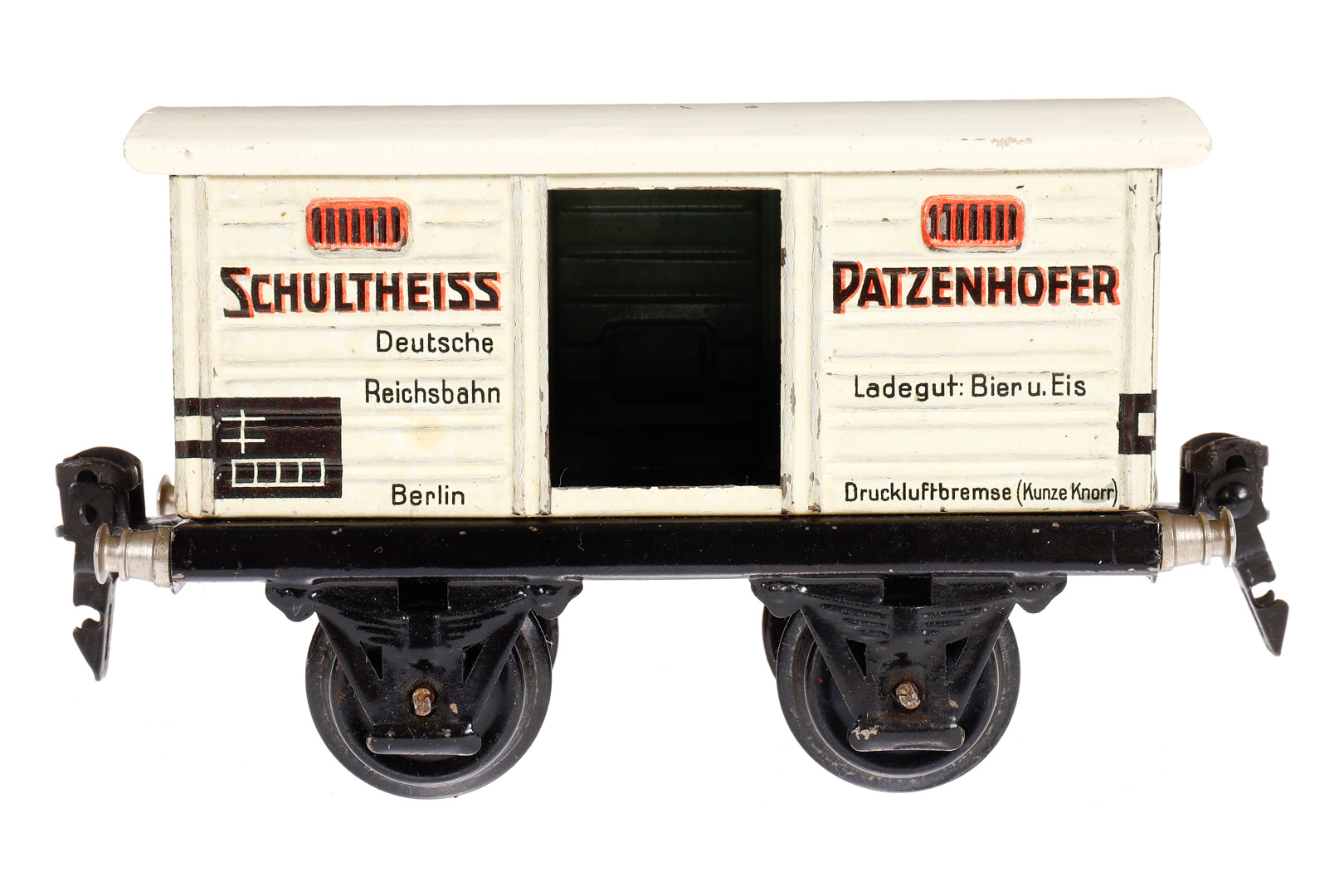 Märklin Schultheiss-Patzenhofer Bierwagen 1968, Spur 0, HL, 1 TÖ, LS und gealterter Lack, L 13,