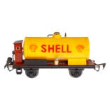 Märklin Shell Kesselwagen 1774, Spur 0, HL, mit BRH und automat. Kupplung, LS tw ausgeb., gealterter