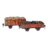 2 Märklin Güterwagen, Spur 0, CL und ÜL, L 16,5, Z 4