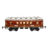 Märklin int. Speisewagen 1932 G, Spur 1, HL, mit Inneneinrichtung, 4 AT, Gussrädern, Schildern und