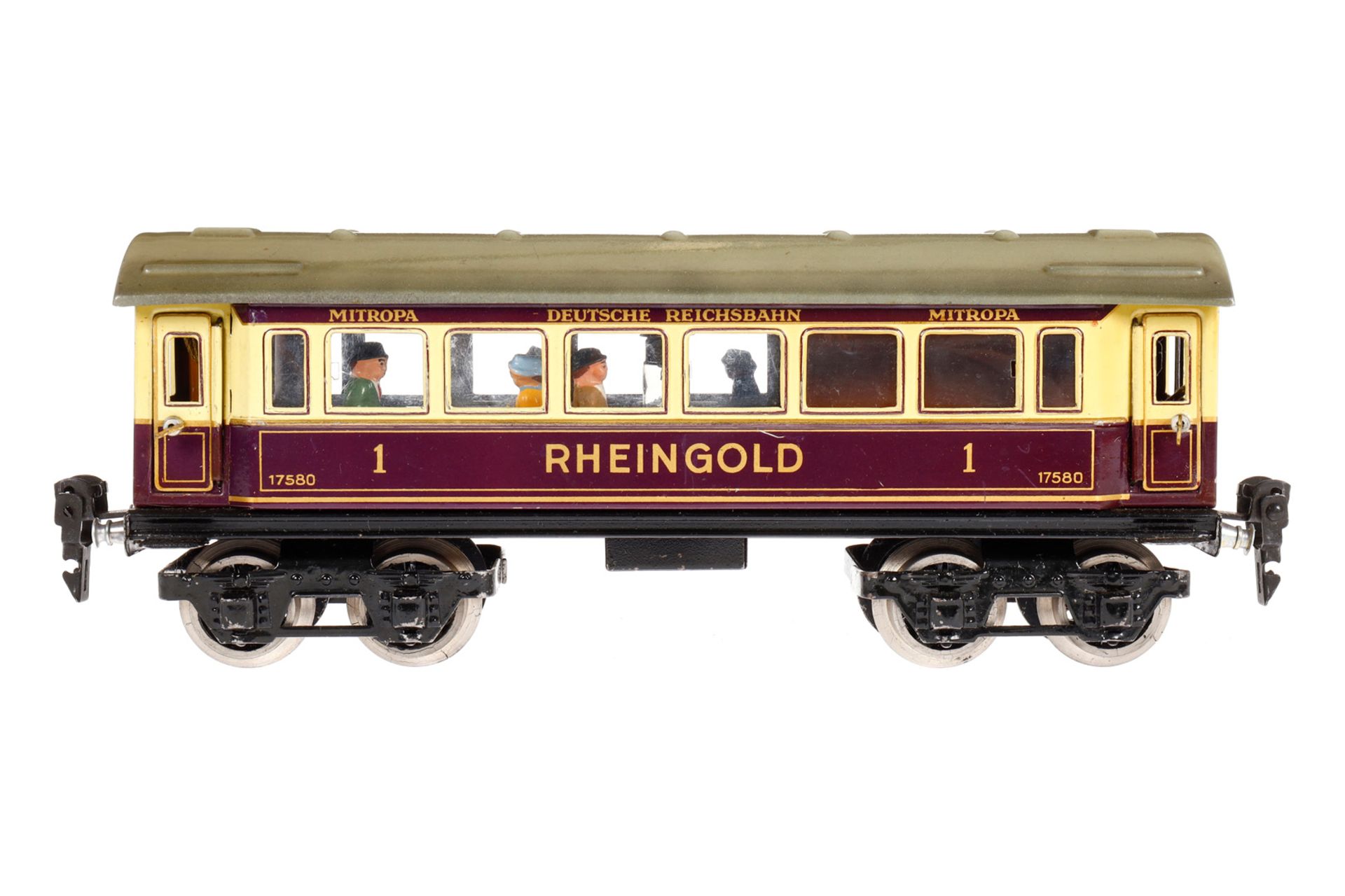 Märklin Rheingoldwagen 1758 G, Spur 0, CL, mit Speiseeinrichtung, 4 AT, Gussrädern (rissig),