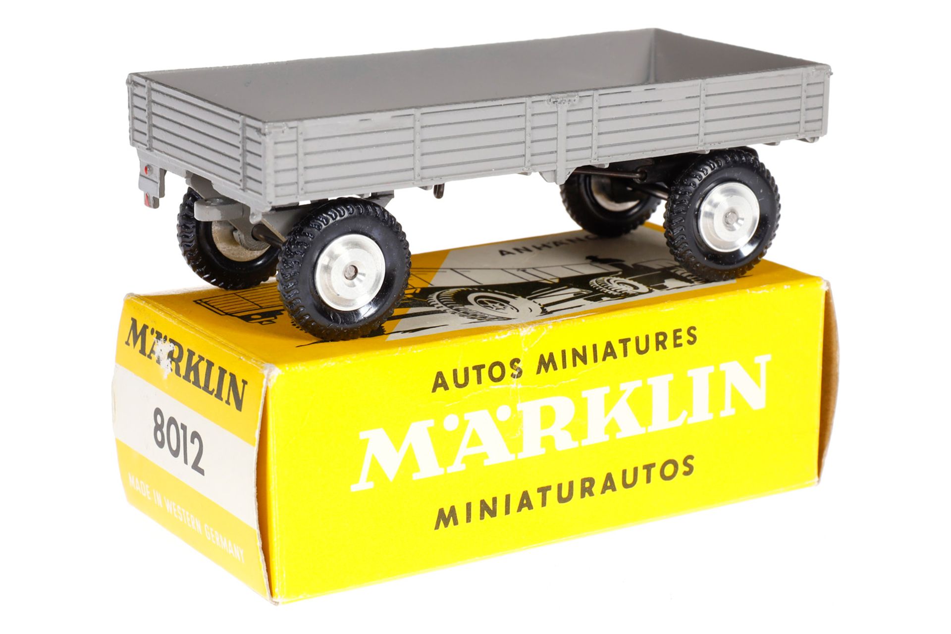 Märklin Anhänger 8012, grau, LS und Alterungsspuren, OK, Z 1-2