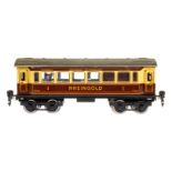 Märklin Rheingoldwagen 1758 G, Spur 0, CL, mit Speiseeinrichtung, 4 AT, versch. Gussrädern (rissig),