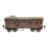 Märklin Rheingold-Gepäckwagen 1759, Spur 0, CL, Dach rest., LS tw ausgeb., gealterter Lack, L 24,