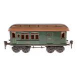 Märklin Post/Gepäckwagen 1887, Spur 0, CL, Dach rest., LS tw ausgeb., L 20, Z 3