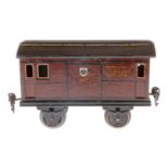 Märklin Postwagen 1897, Spur 1, HL, LS und stark gealterter Lack, L 17, Z 3