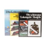 3 Bücher, "Recent Locomotives", "Die schönsten Lokomotiv-Modelle" und "Die Lokomotive" (Rainer