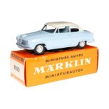 Märklin Borgward Isabella 8020, hellblau/creme, LS und Alterungsspuren, im OK, Z 1-2