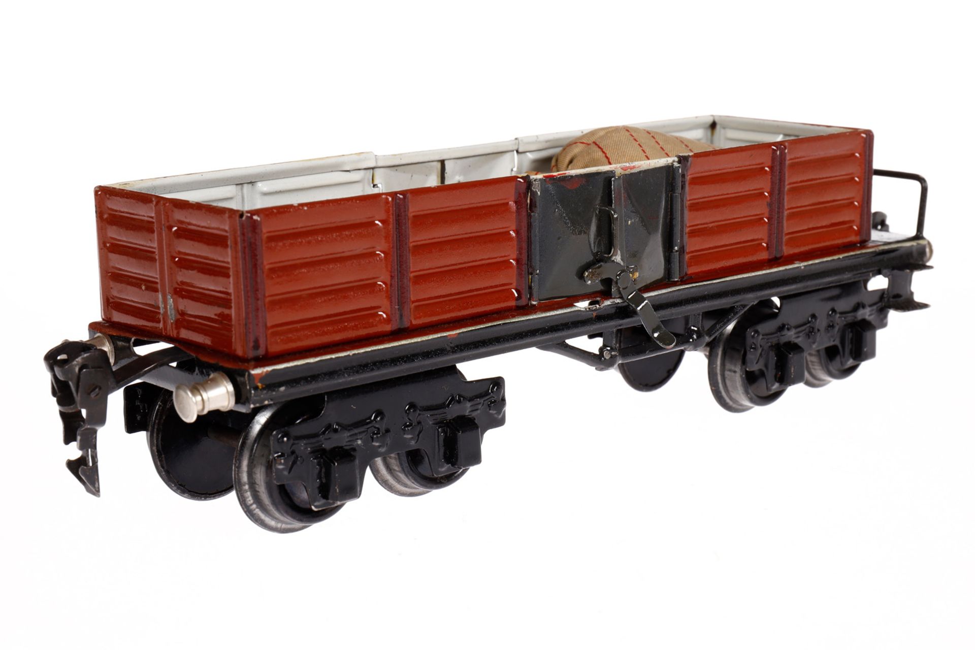 Märklin offener Güterwagen 1951, Spur 0, HL, 2x2 LTH, LS und gealterter Lack, L 21,5, sonst Z 2 - Bild 3 aus 5