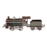 Märklin B-Dampflok R 12981, Spur 1, elektr., grün/schwarz, mit Tender und 1 el. bel. Stirnlampe,