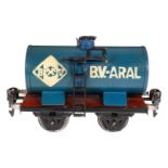 Märklin Aral Kesselwagen 1674, Spur 0, HL, LS und gealterter Lack, L 13, sonst noch Z 2