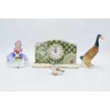 A collection of pottery to include Beswick mallard duck 756-2, a similar smaller example, Royal