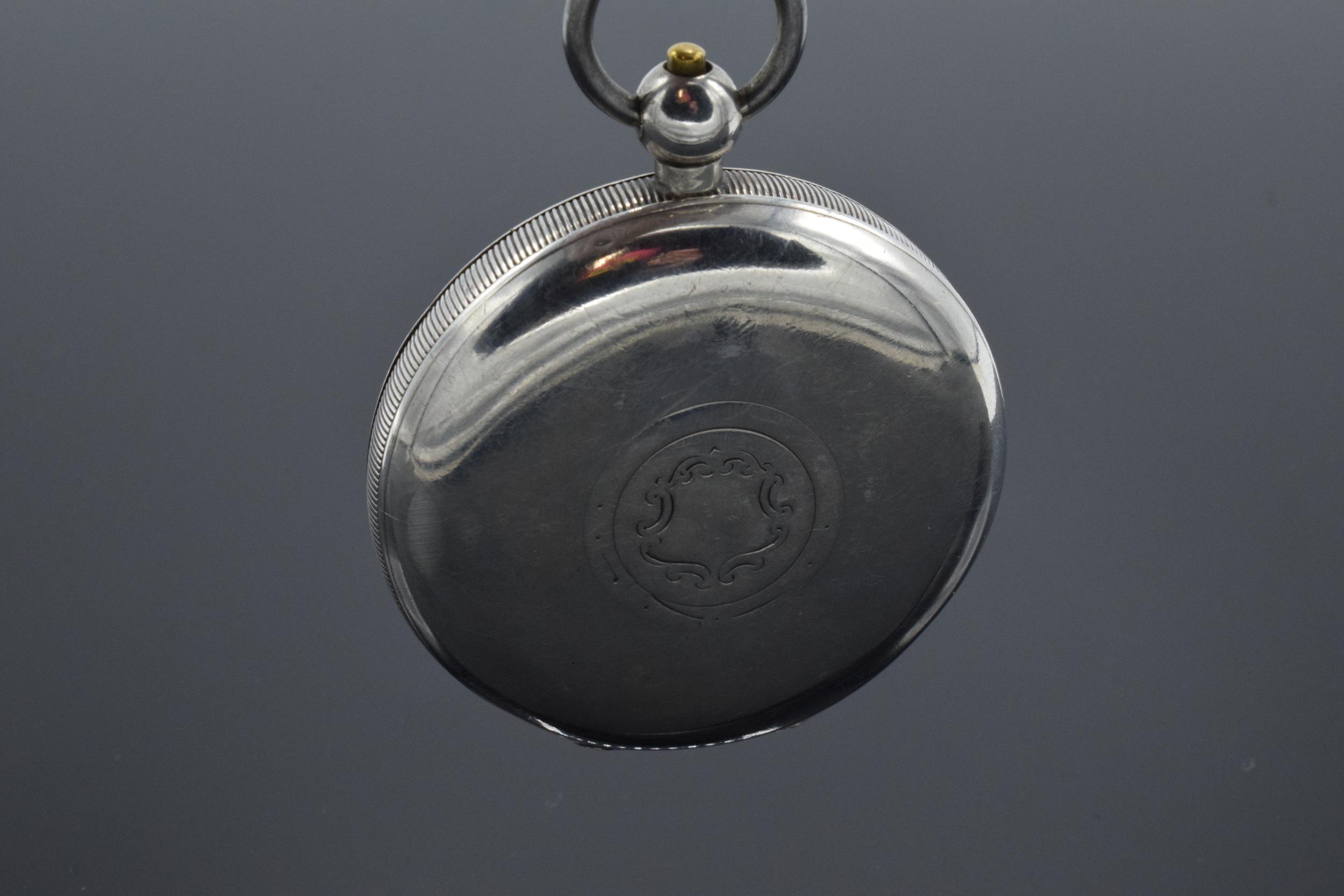 Silver pocket watch with key. Birmingham 1936. Untested. - Image 3 of 6