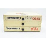 Dewhursts Sylko advertising three draw table top drawer box. 31 x 21 x 14cm. In original condition.