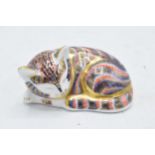 Royal Crown Derby paperweight in the form of a Kitten. First quality with stopper. In good condition