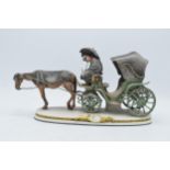 Guseppe Cappe (Capo Di Monte) Italian porcelain figure 'The Last Carriage' with artists marks to