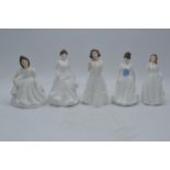 Royal Doulton lady figures to include Melody HN4117, Joy HN3875, Welcome HN3764, Amanda HN3635 and