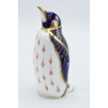 Royal Crown Derby paperweight in the form of a penguin. First quality with stopper. In good