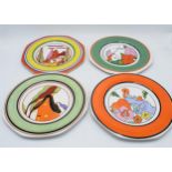 Wedgwood limited edition Clarice Cliff plates to include 'Trees and House' design and 3 similar (4).
