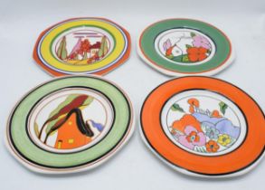 Wedgwood limited edition Clarice Cliff plates to include 'Trees and House' design and 3 similar (4).