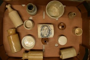 A collection of Victorian and later stoneware items to include a James Keiller and Sons of Dundee