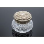 Silver-topped ladies cosmetic jar, fine quality lid and crisp hallmark. Boxed.