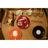 A collection of items to include Edwardian China side plates x 6, a Hornsea jug, Coalport milk and