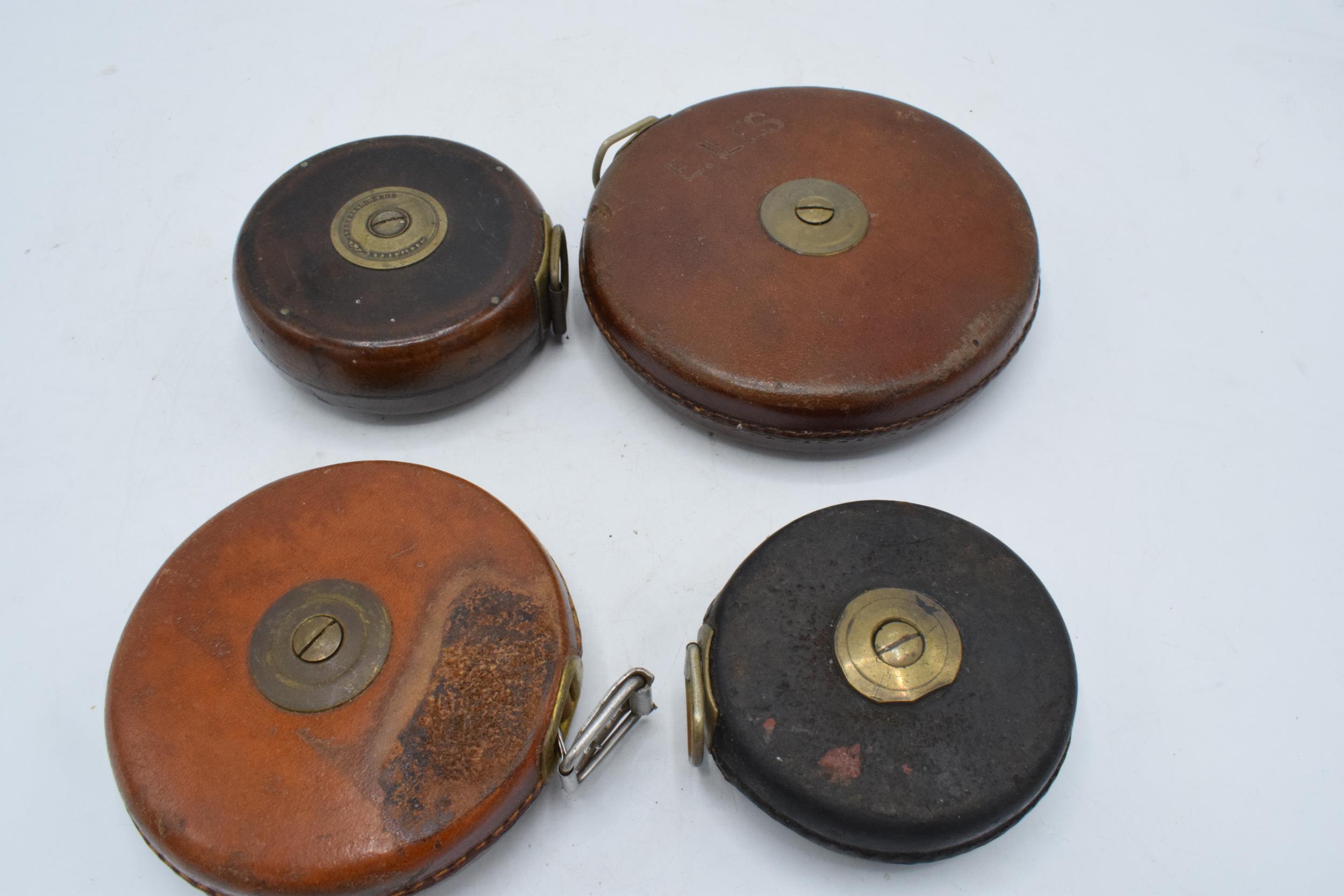 A collection of tape measures with steel tape including Chesterman, Sheffield 25 foot, Rabone - Image 4 of 4